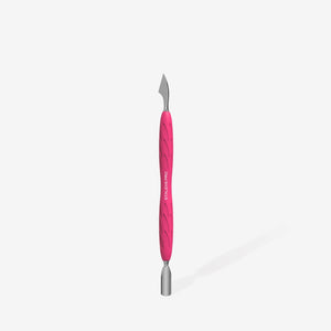 Manicure Pusher With Silicone Handle "Gummy" UNIQ 10 TYPE 3 (Narrow Rounded Pusher + Hatchet)