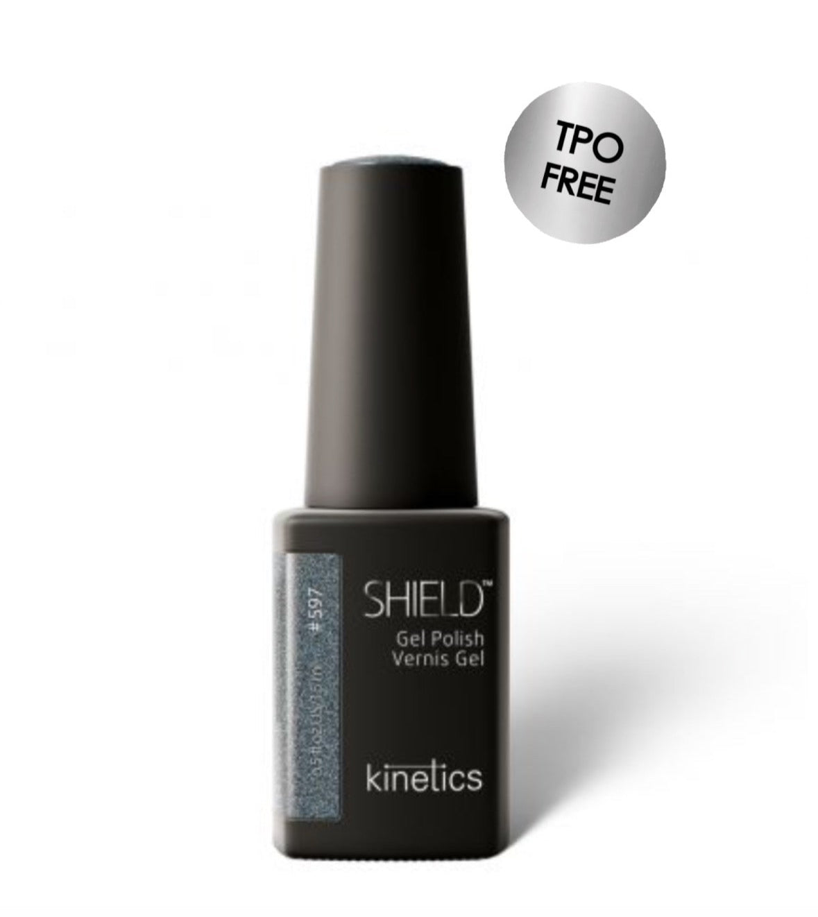 Kinetics Shield gel polish bottle on a white background