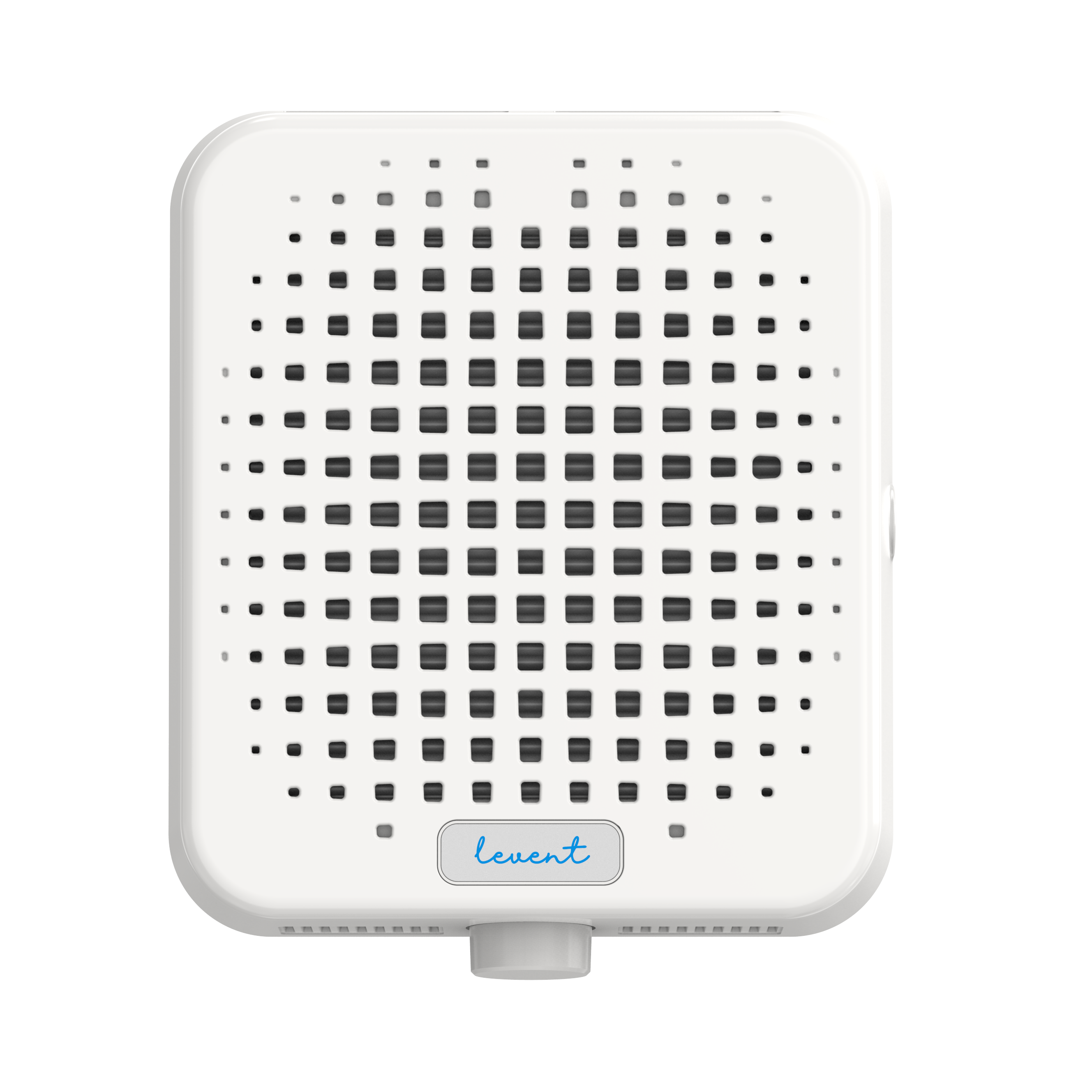 A white Saeyang Levent dust collector with HEPA filter, designed for nail salon environments to efficiently remove nail dust and debris.