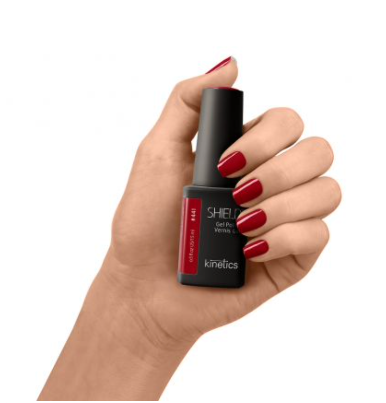 Kinetics #441 Absolut Catch gel polish in red color