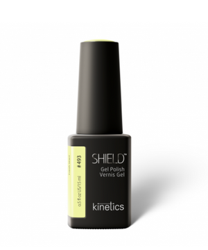 Kinetics #493 Fresh start. A bottle of SHIELD professional gel polish yellow colour