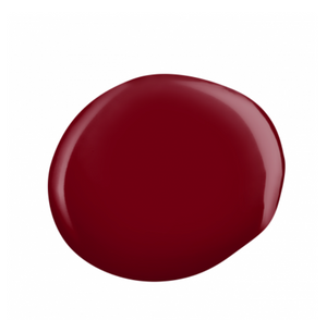 Kinetics gel polish color in dark red on white background