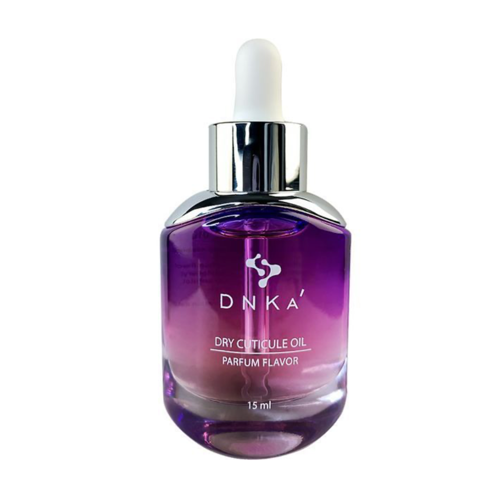 Purple dropper bottle with 'DNKA' branding on a white background