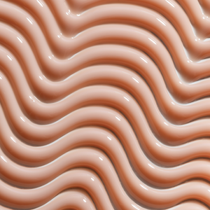 Wavy pattern of brown liquid