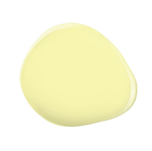Round light yellow object on a white background