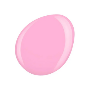 Pink circular object on a white background