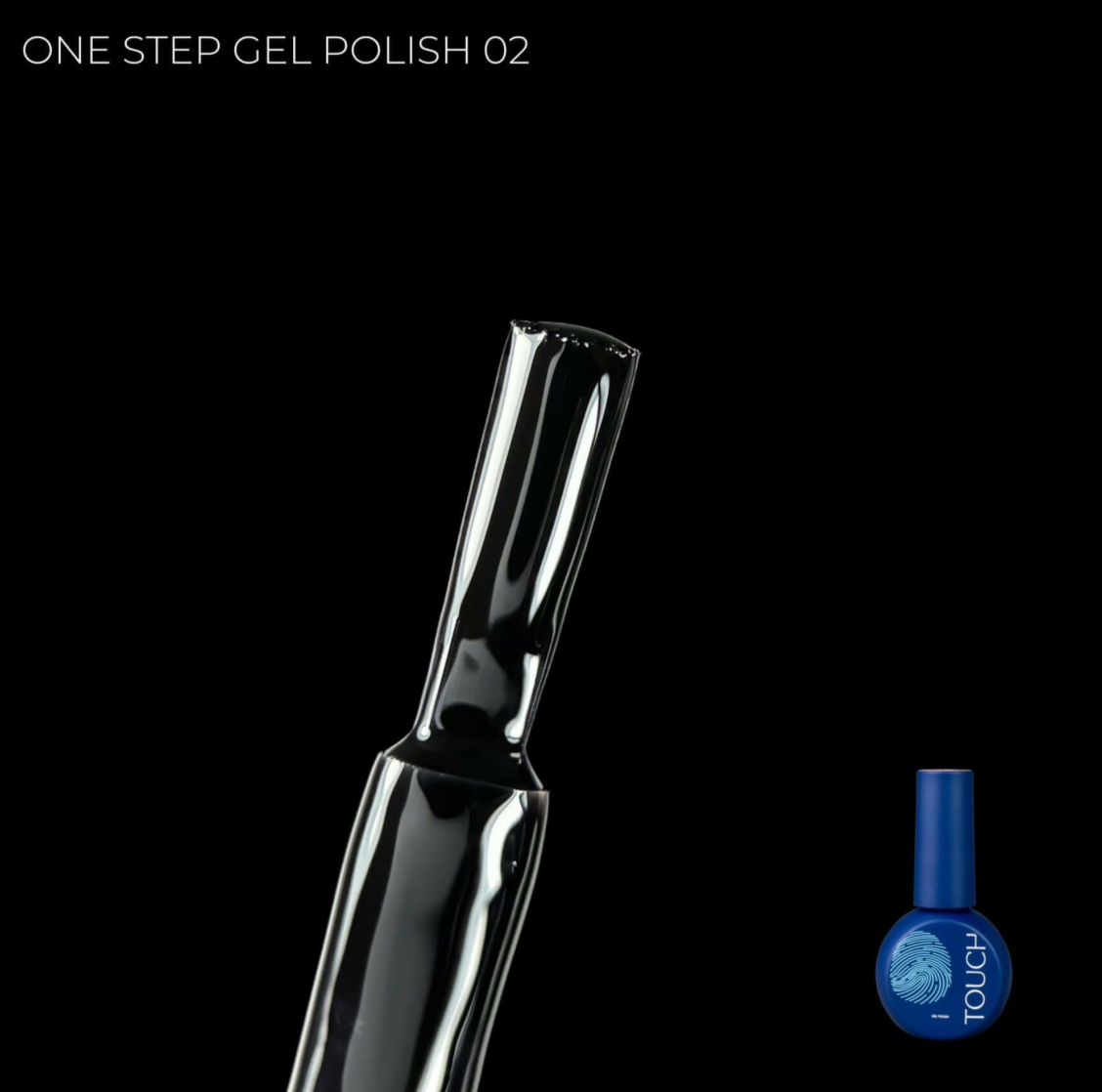 Blue nail polish bottle with a black background