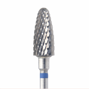 A carbide nail drill bit with a rounded tip and a blue notch, ø6.0 mm in size, attached to a cylindrical shank.