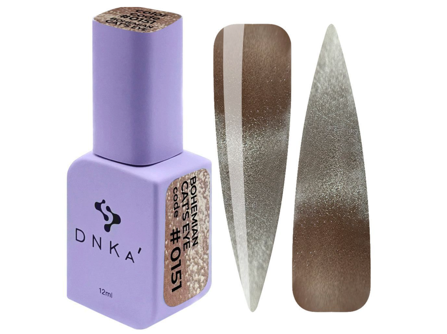 DNKA nail polish bottle with a nail file on a white background