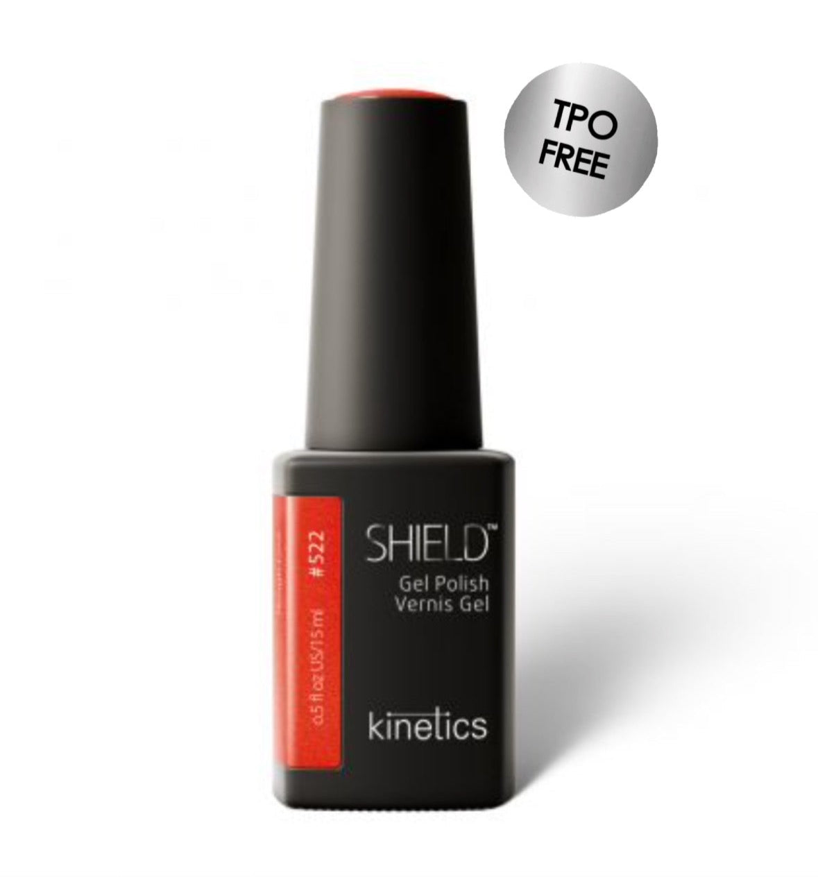 Kinetics Shield gel polish bottle on a white background