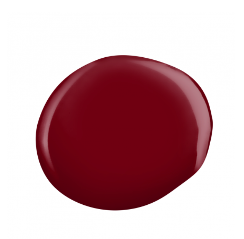 Kinetics gel polish color in dark red on white background 