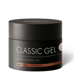 Jar of Kinetics Classic Gel on a white background. Light sand color