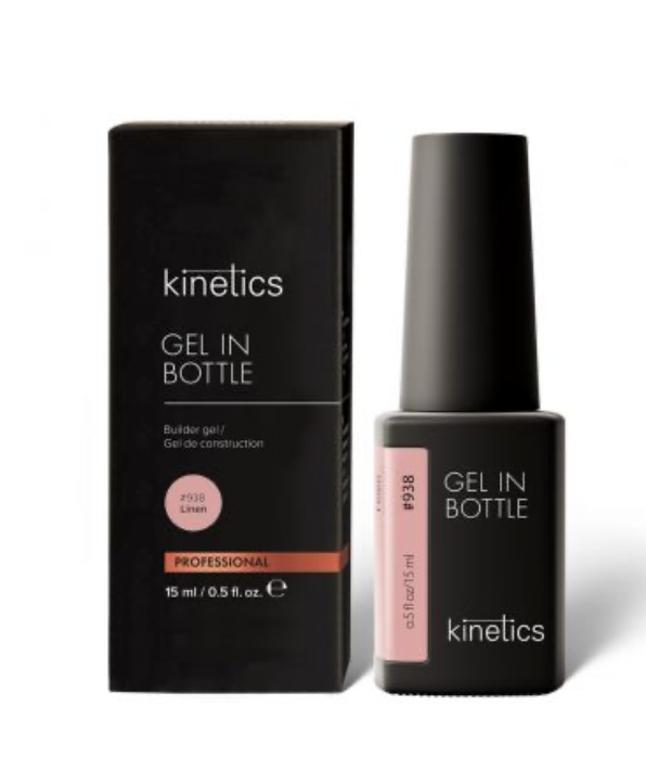 Kinetics gel in bottle linen color in black bottle