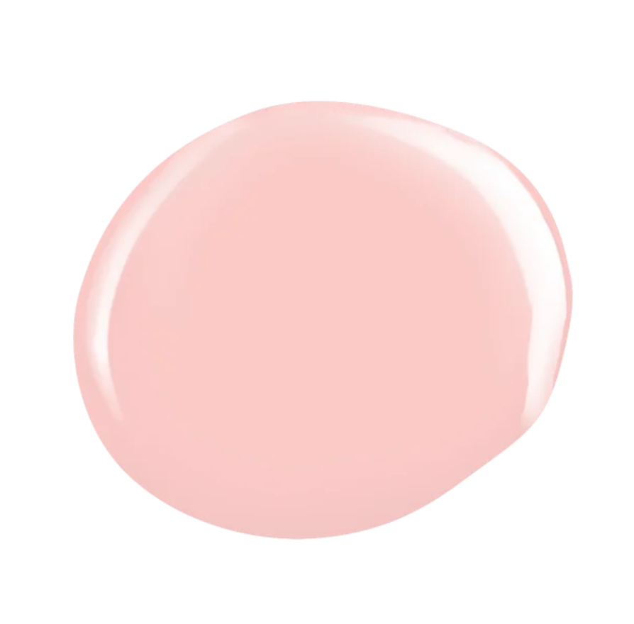 Pink nail polish swatch on a white background
