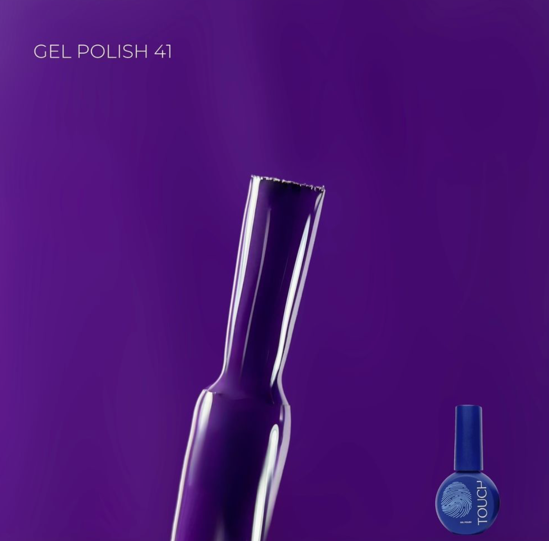 Gel polish bottle with a purple background and 'i touch' branding.