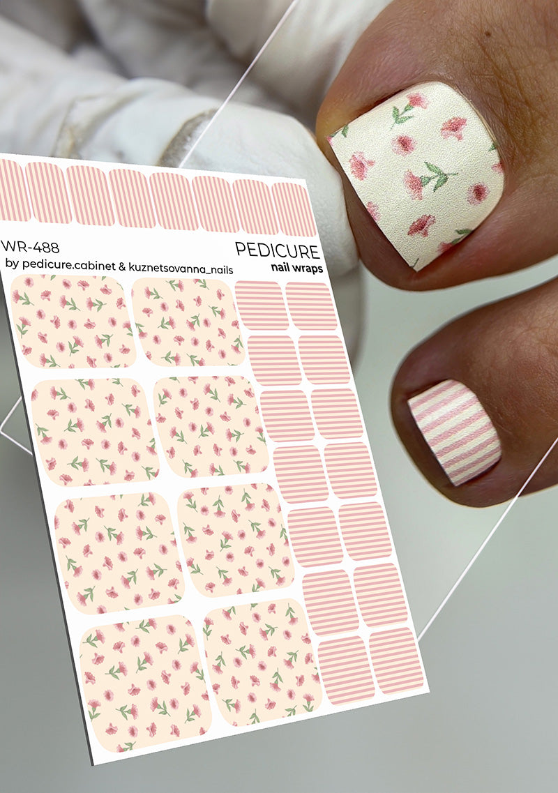 Bloemen en strepen. Wraps WR-488