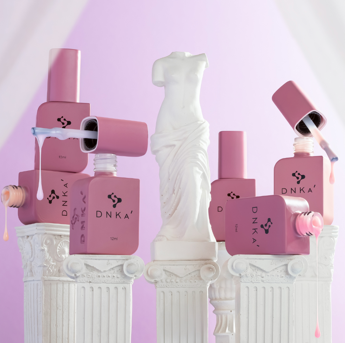 DNKa’ Fast Gel 0007 Polyhymnia – product set with pink packaging