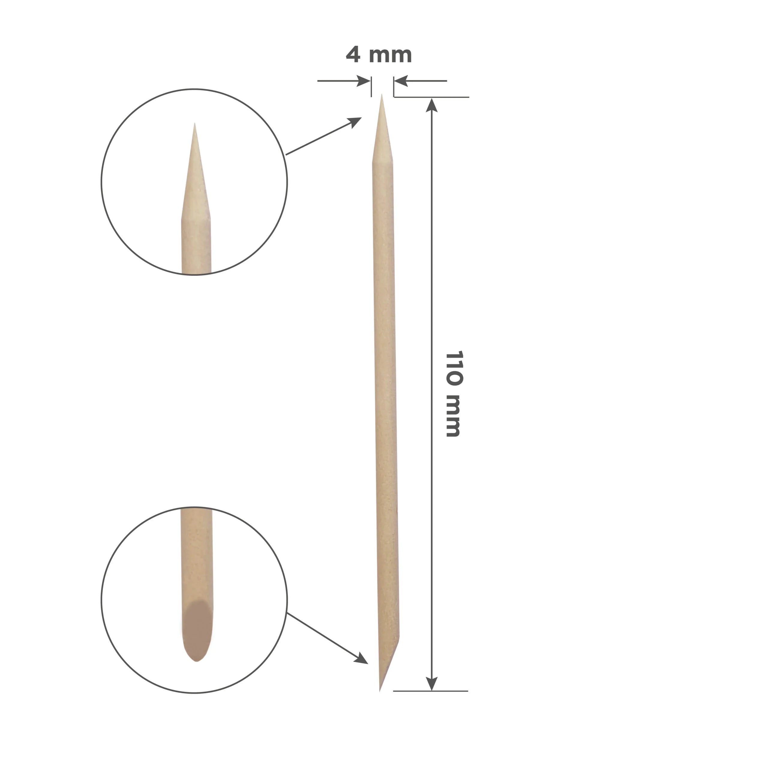 Orange Stick Staleks Pro For Manicure, Wooden 110 Mm (100 pcs.)