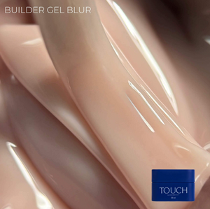 TOUCH Builder Gel Blur 10ml – translucent nude pink gel texture with glossy finish