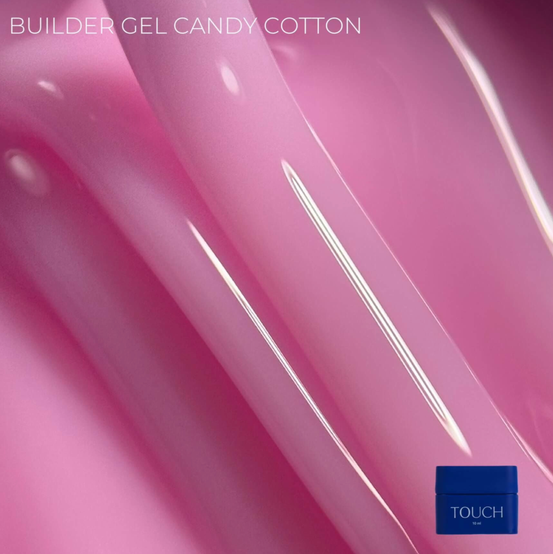 Pink gel candy cotton with 'Touch' brand logo in the corner