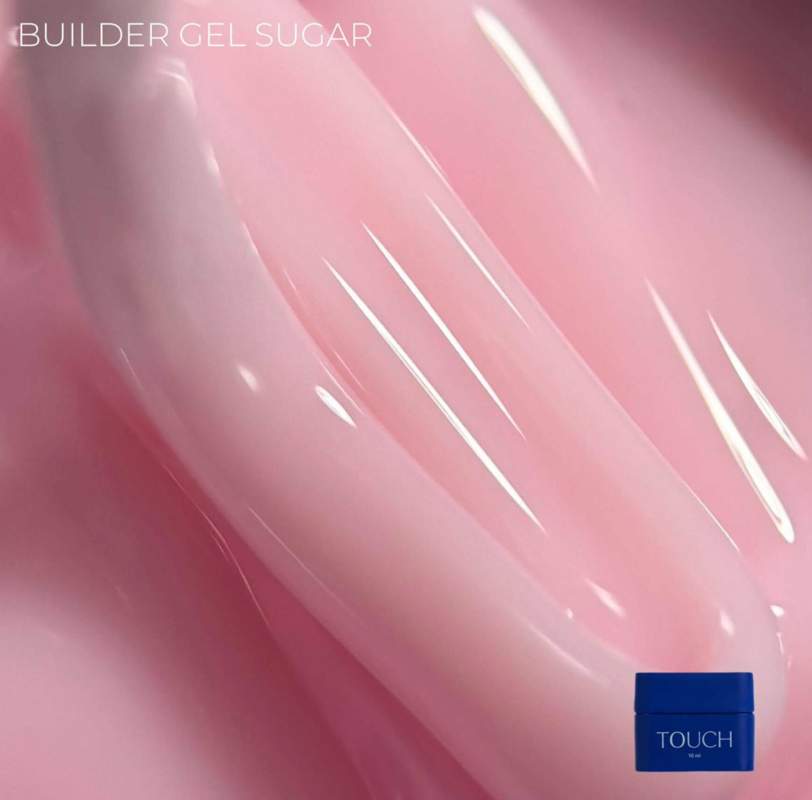 Pink Builder Gel Sugar with 'Touch' brand logo in a blue square.