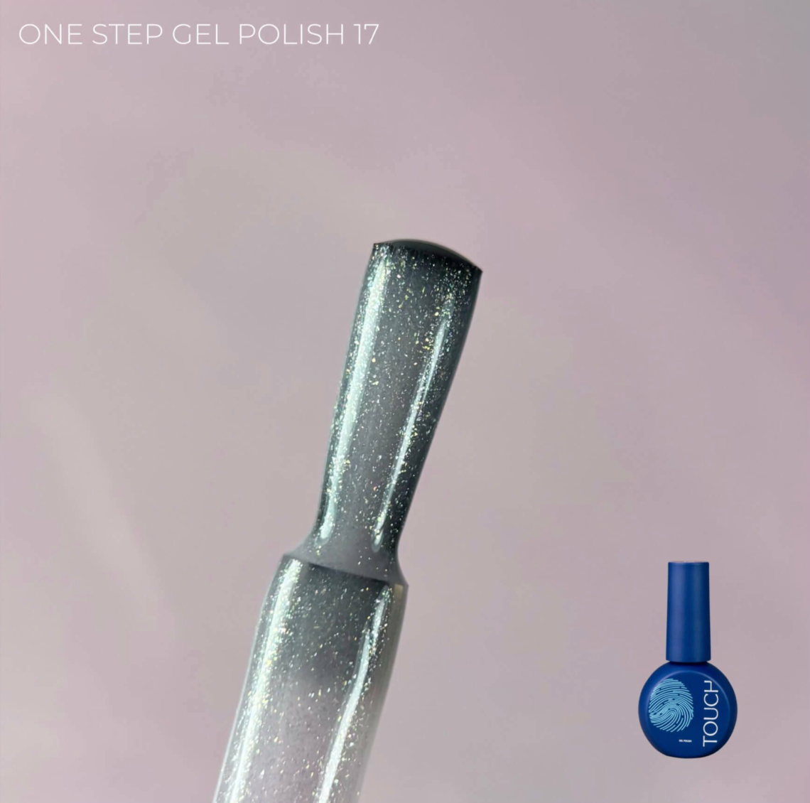 TOUCH Gel Polish 17 – red shade bottle with brush, 9ml