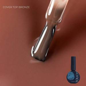 Nail polish brush with 'Cover Top Bronze' text on a brown background, featuring the 'I Touch' brand.